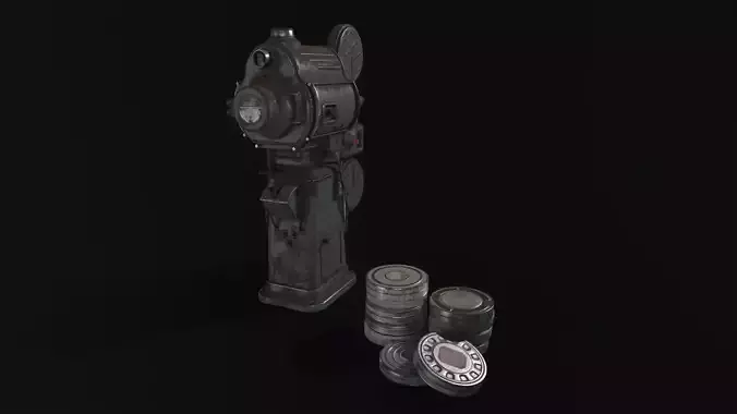 Movie projector flim device  PBR game ready asset 