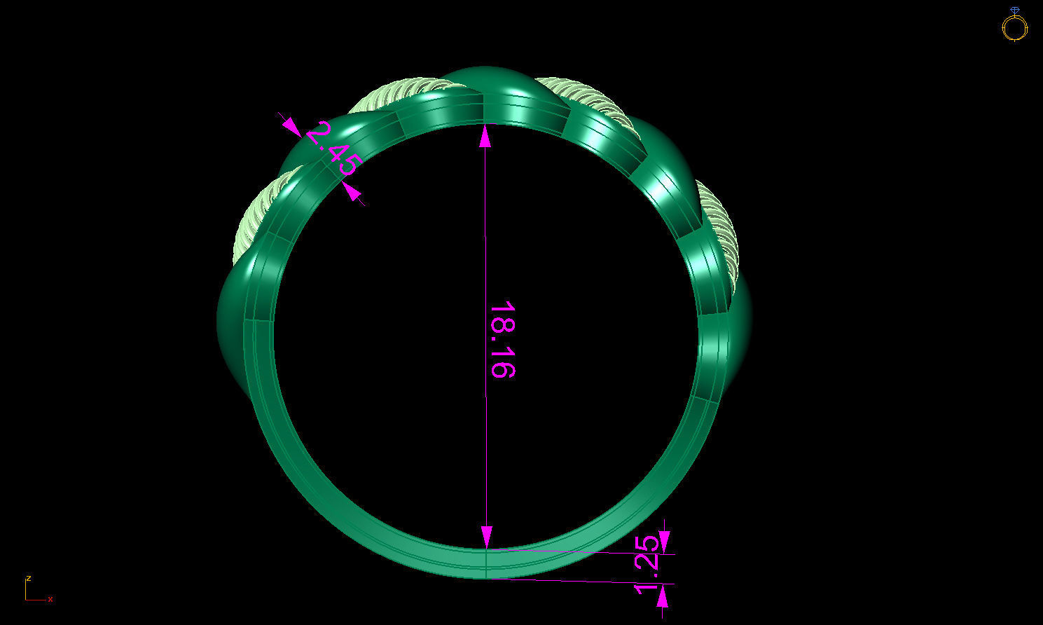 Woman Rings 3D print model_6