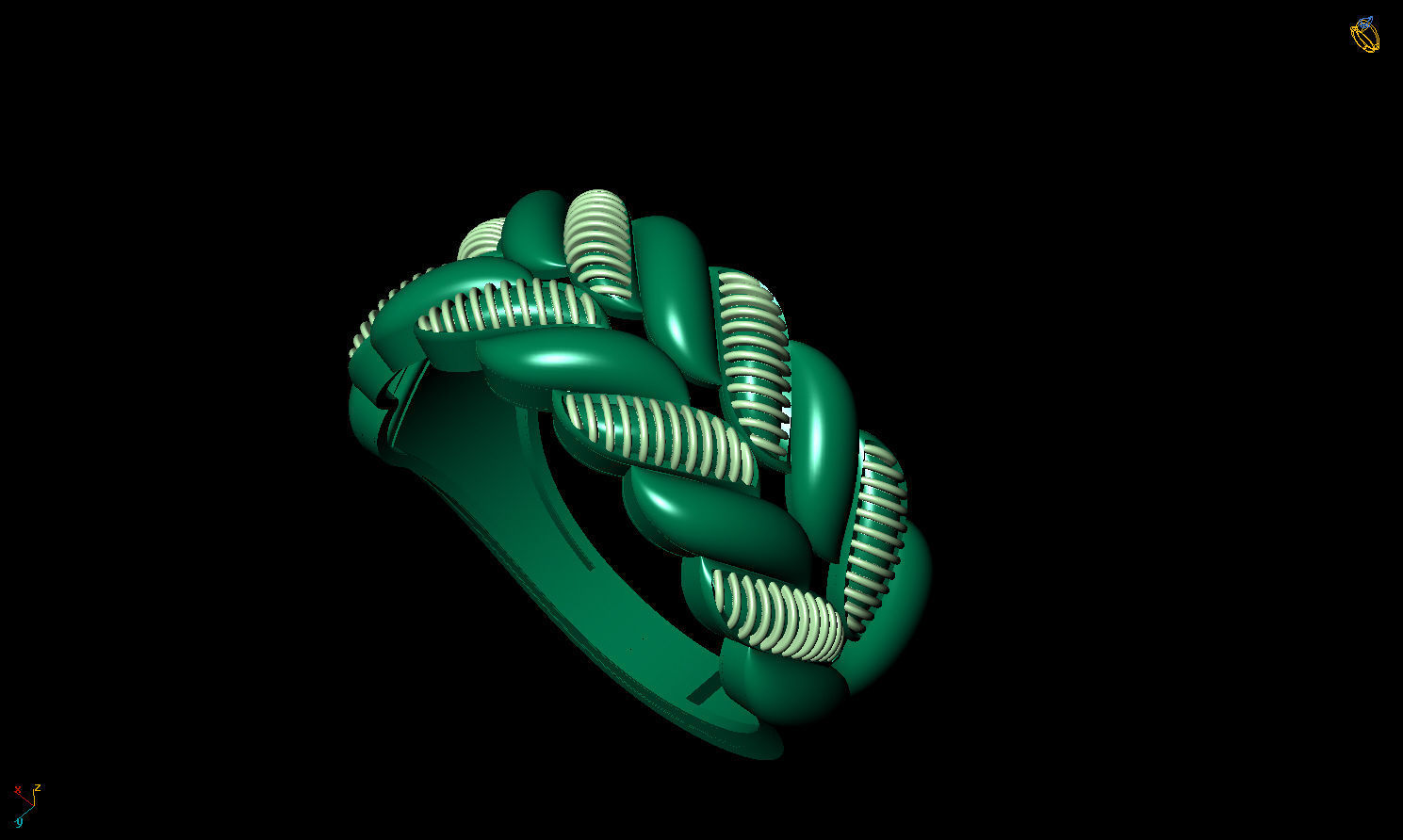 Woman Rings 3D print model_9