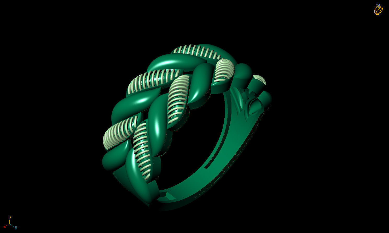Woman Rings 3D print model_10