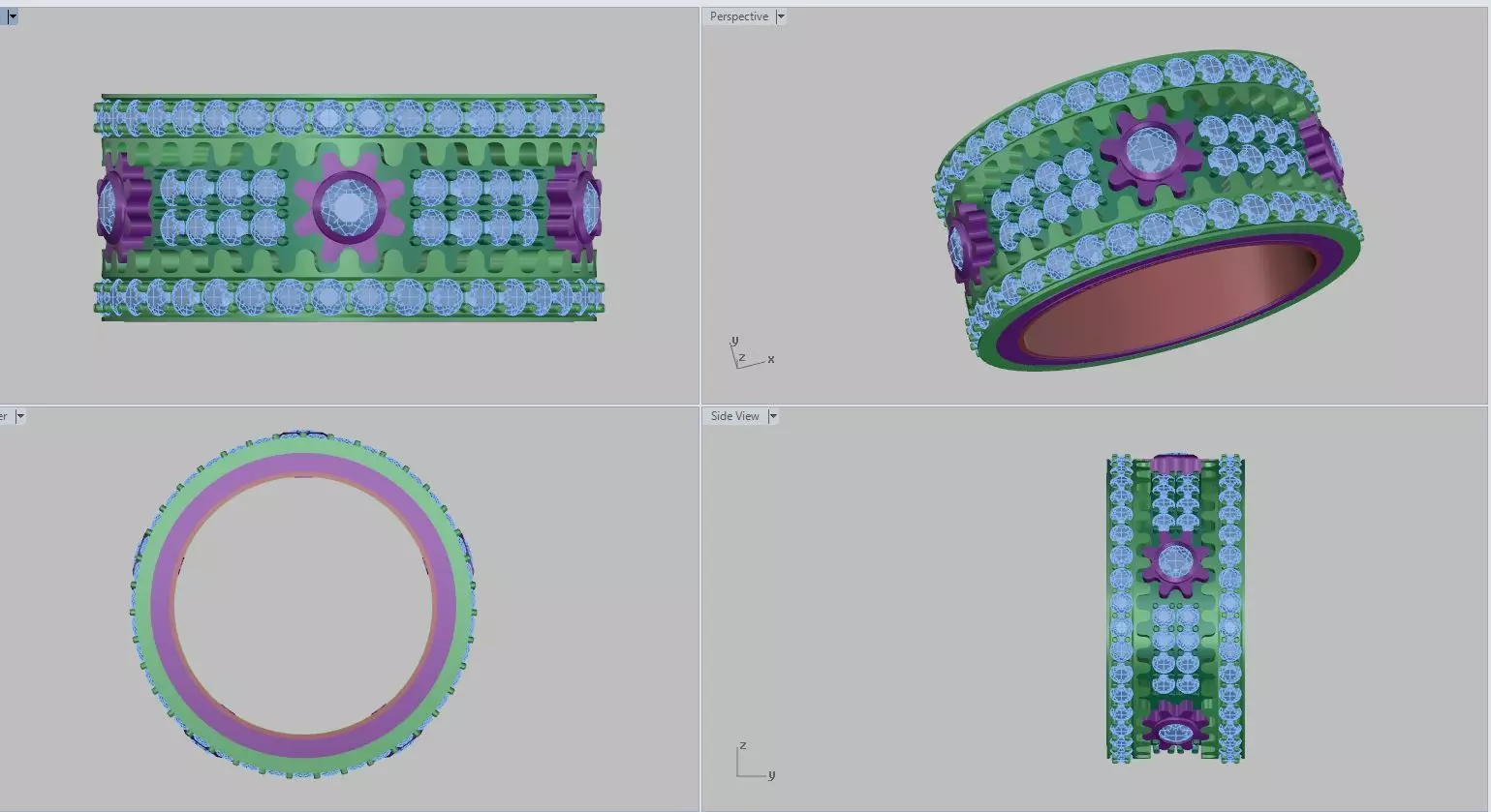 diamond ring 3D print model_0