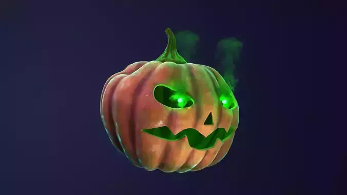 Stylized and animated pumpkin