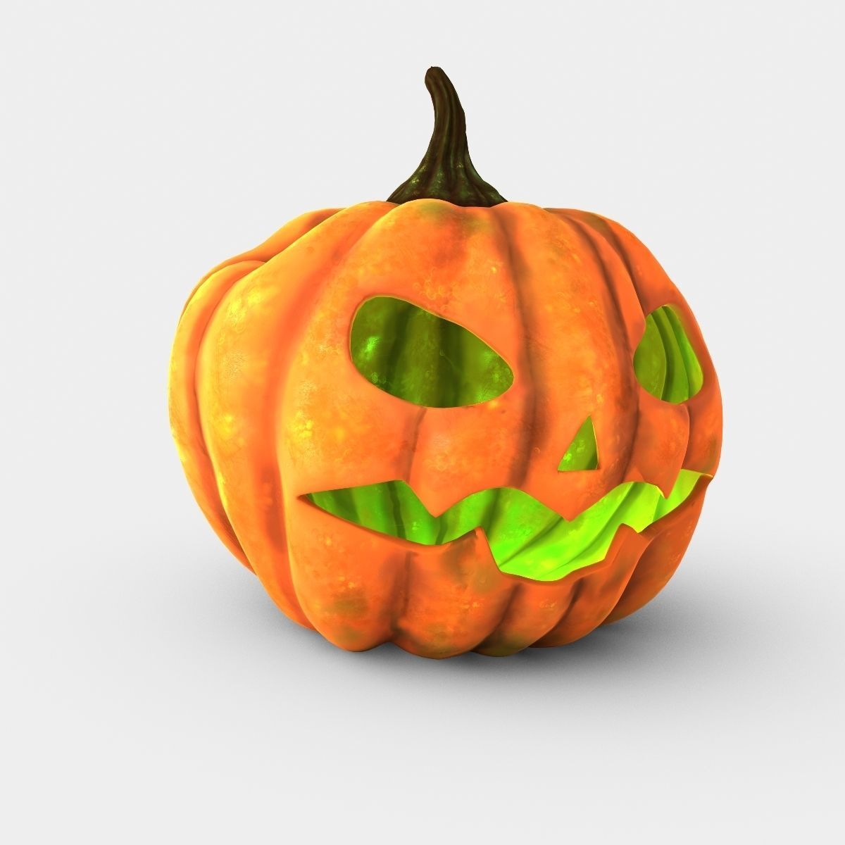 Stylized and animated pumpkin Low-poly 3D model_4