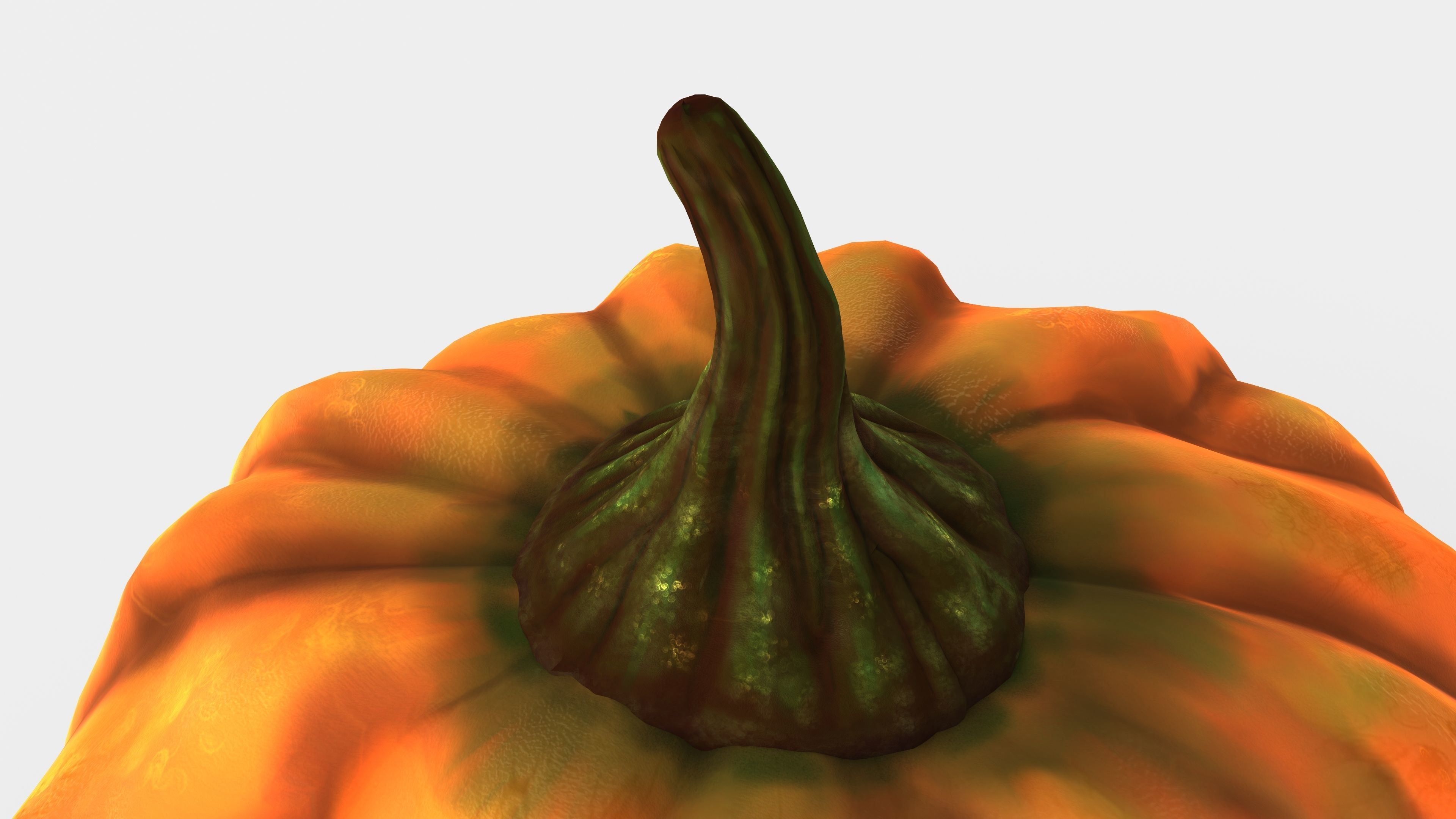 Stylized and animated pumpkin Low-poly 3D model_6