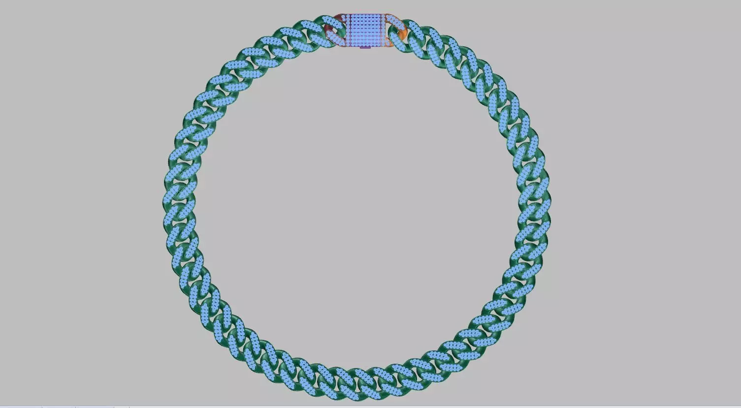 diamond necklace 3D print model_0