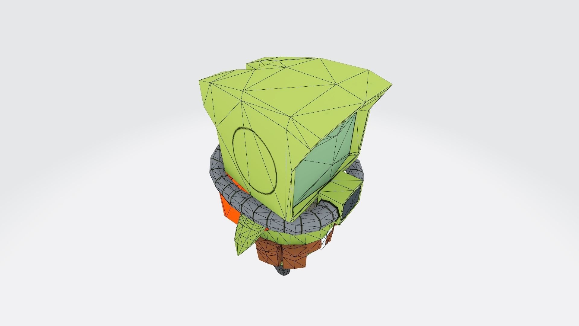 Monitamon origami robot with backpack 3D print model_4