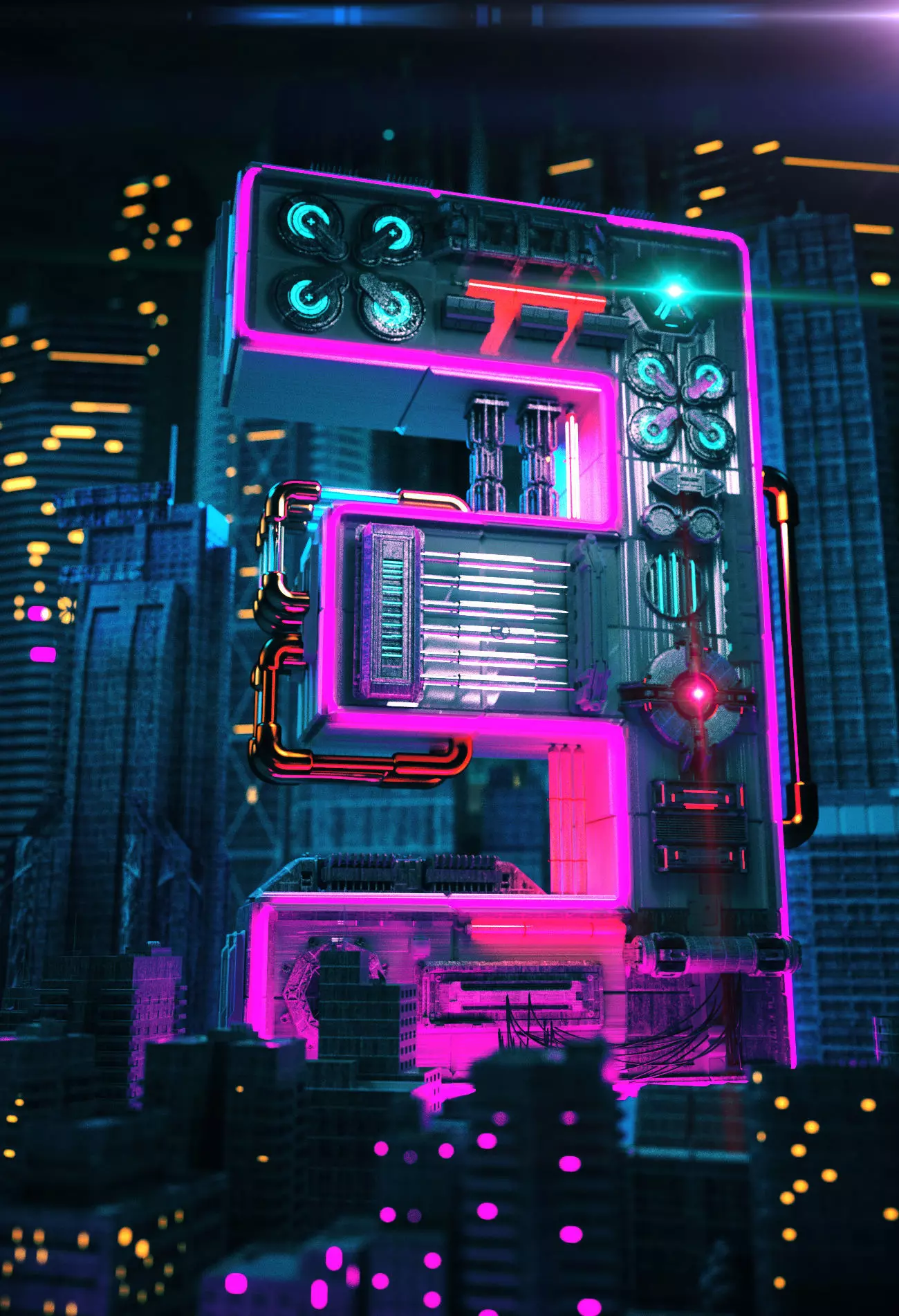 Countdown poster Mechanical style Digital poster 3D model_0