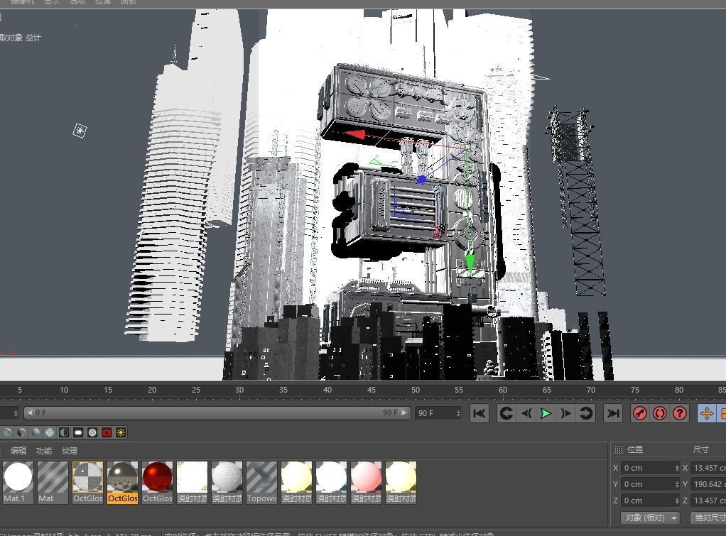 Countdown poster Mechanical style Digital poster 3D model_7