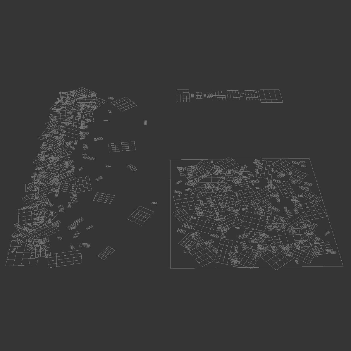 Autumn green leaves 3D model_6