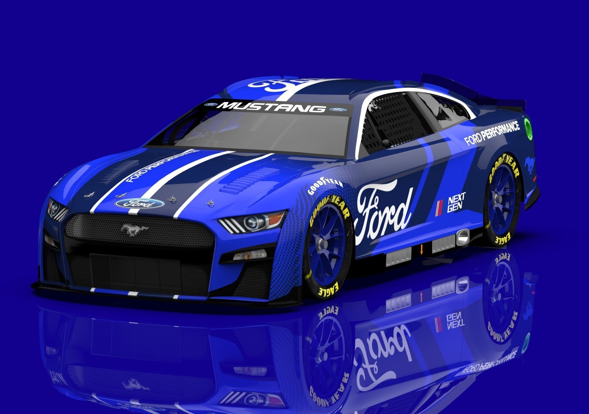 Nascar 2022 Car Pack 3D Model Collection_3