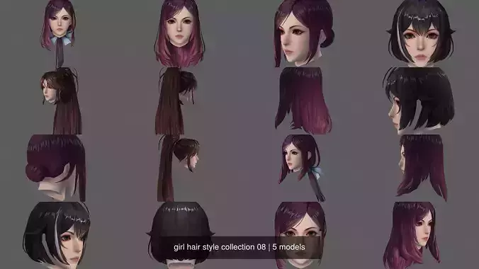 girl hair style collection 08