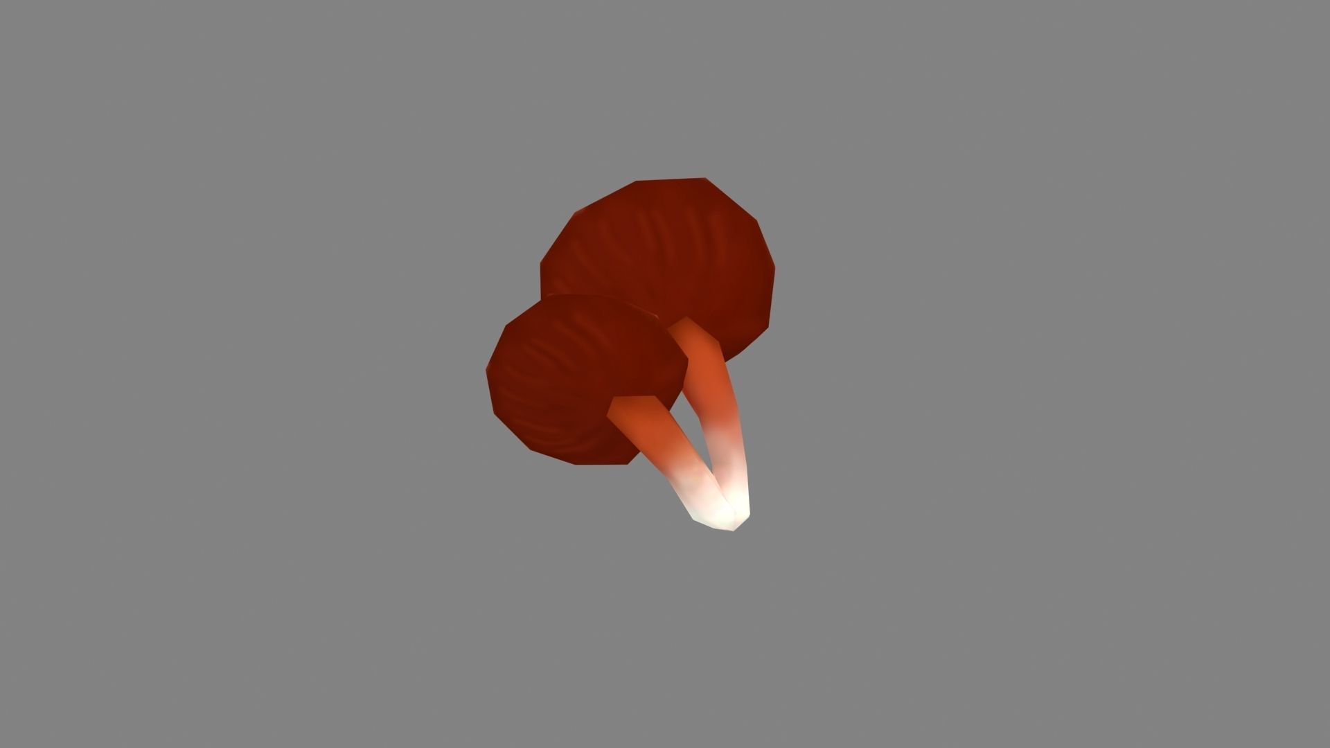 Cartoon Ganoderma lucidum Low-poly 3D model_1
