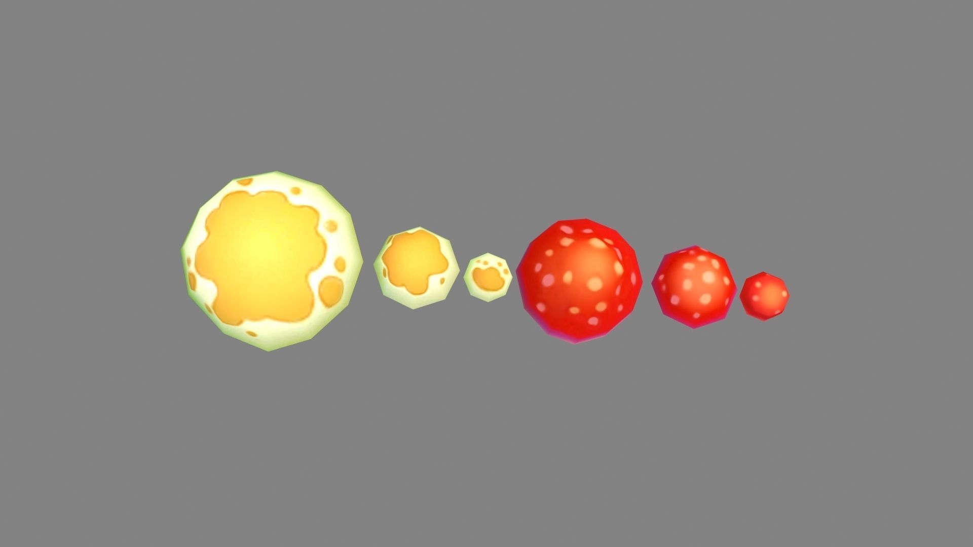 Cartoon poisonous mushroom Low-poly 3D model_2