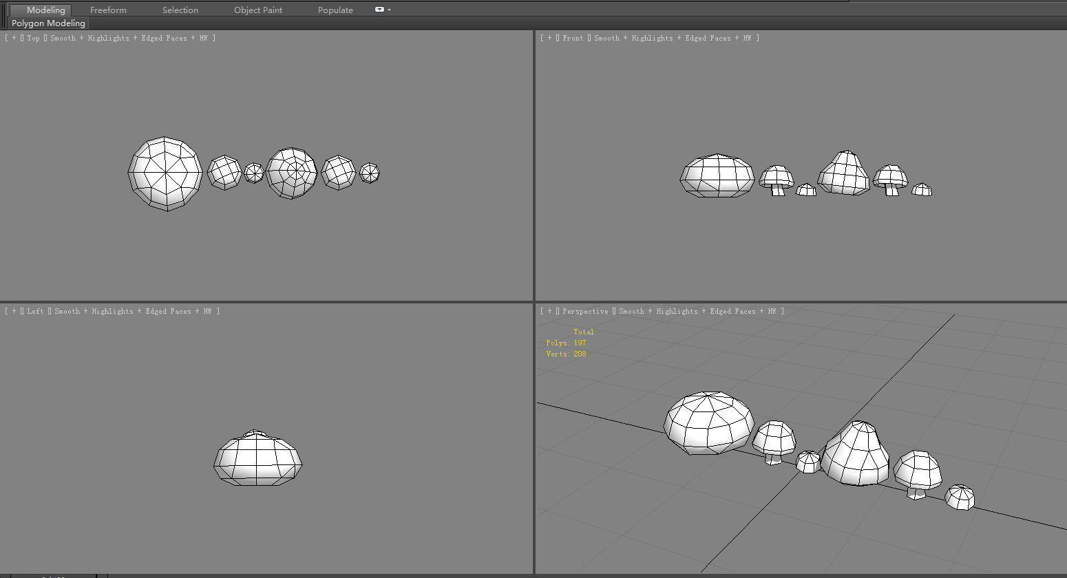 Cartoon poisonous mushroom Low-poly 3D model_5