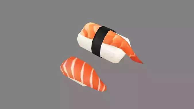 Cartoon Shrimp Tail Sushi - Sashimi