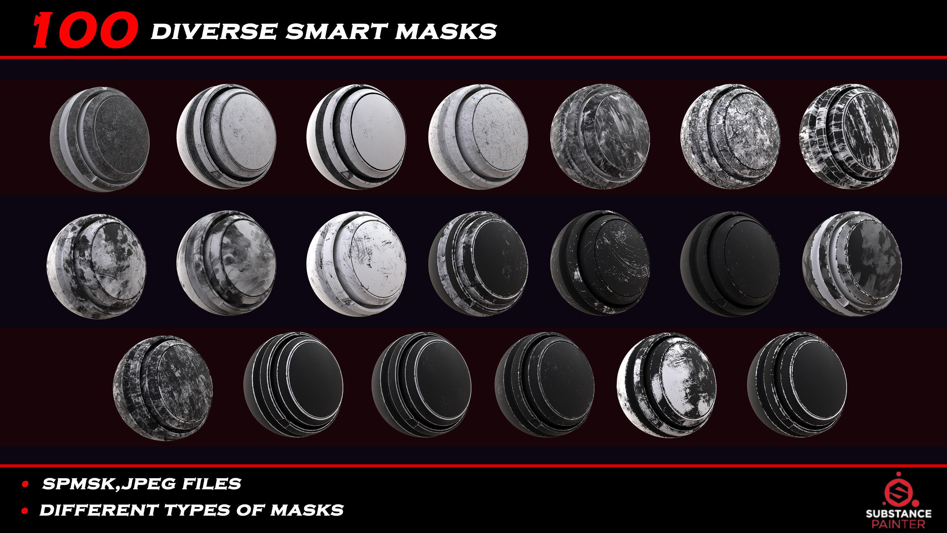100 diverse smart masks for substance painter Texture_4