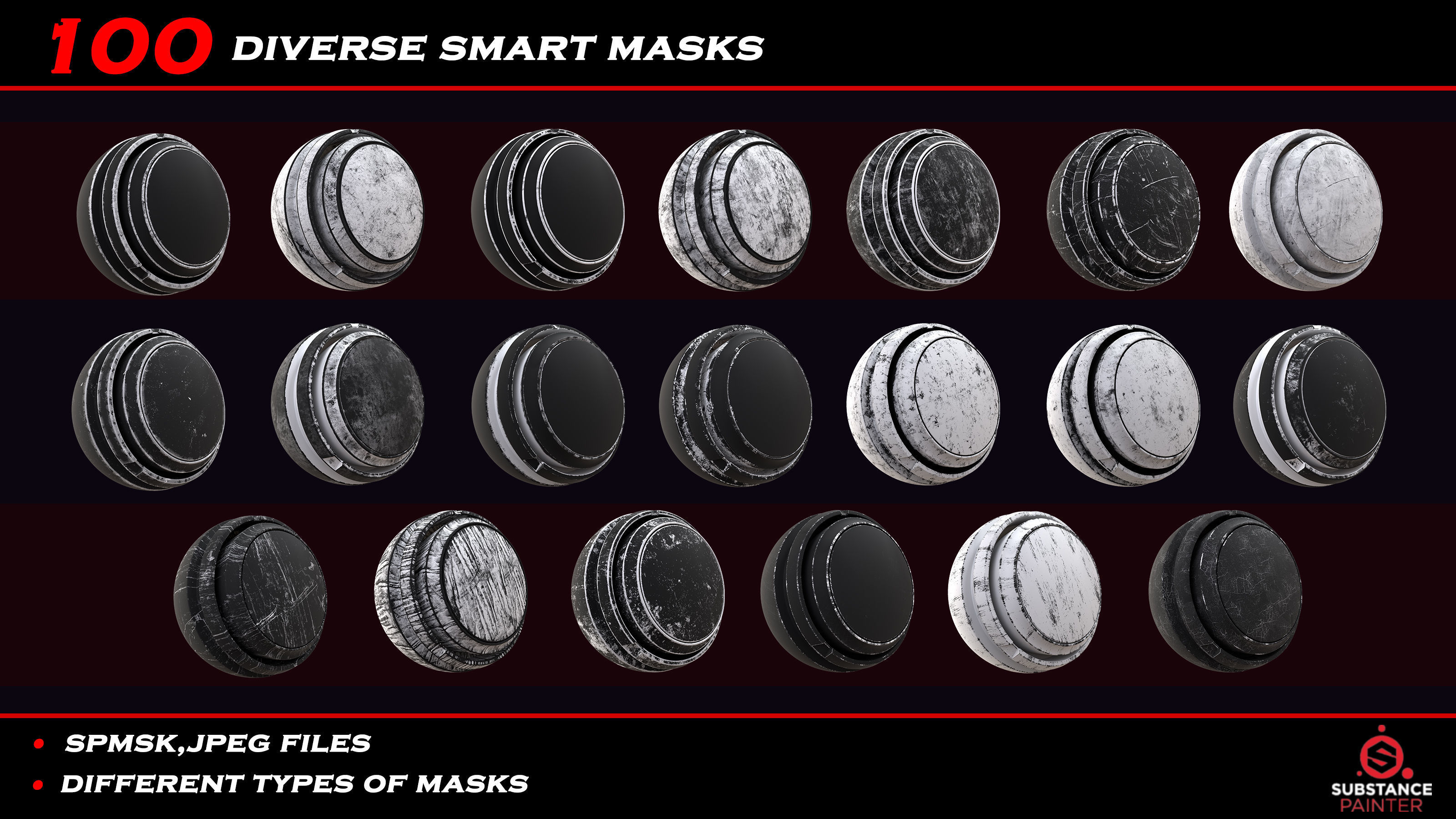 100 diverse smart masks for substance painter Texture_5