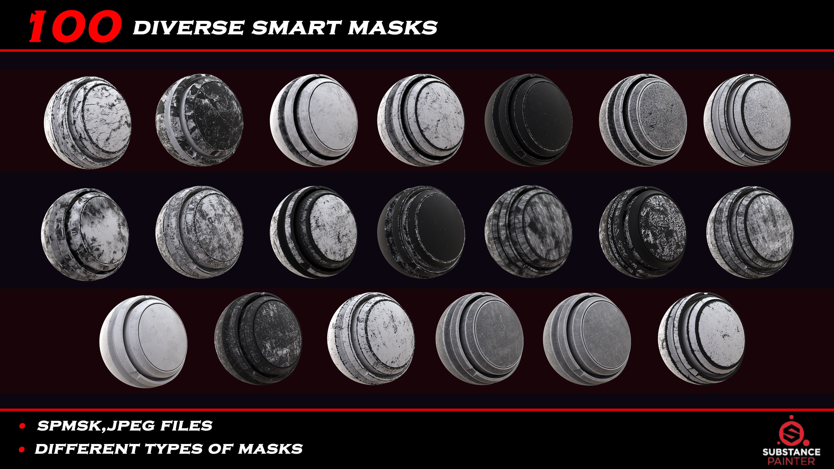 100 diverse smart masks for substance painter Texture_3