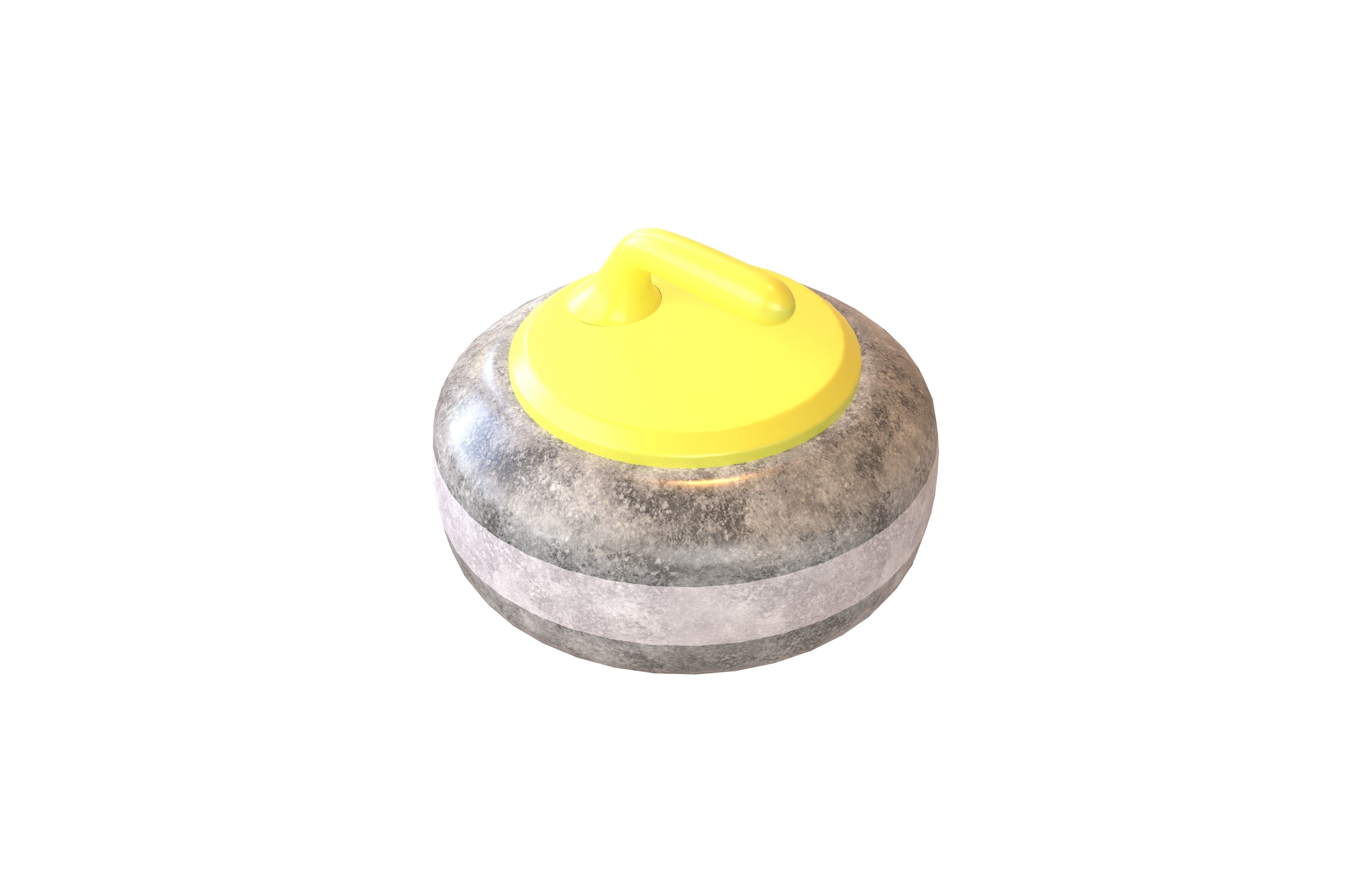 Curling Stone v1 001 Low-poly 3D model_2
