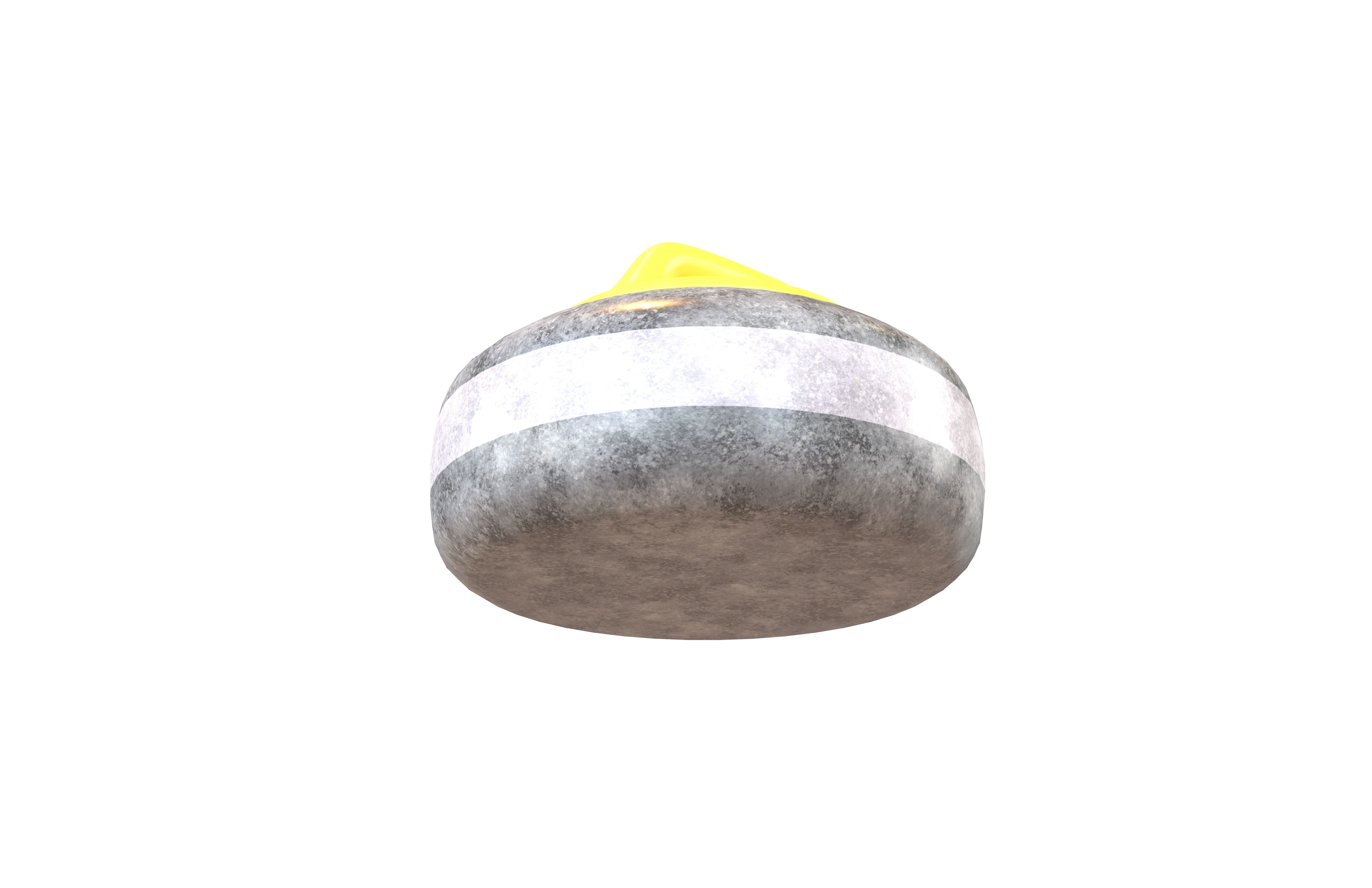 Curling Stone v1 001 Low-poly 3D model_3