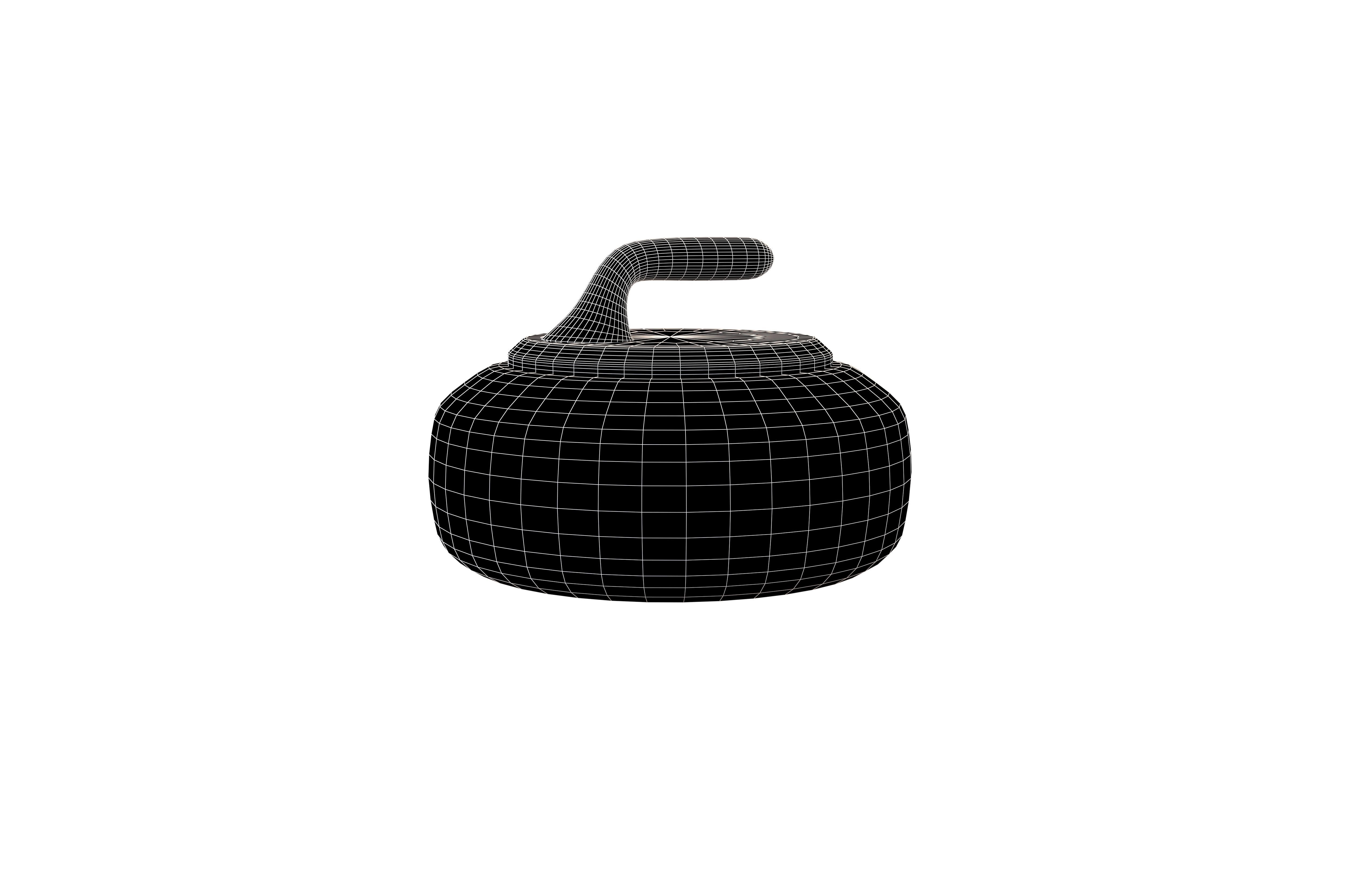 Curling Stone v1 001 Low-poly 3D model_7