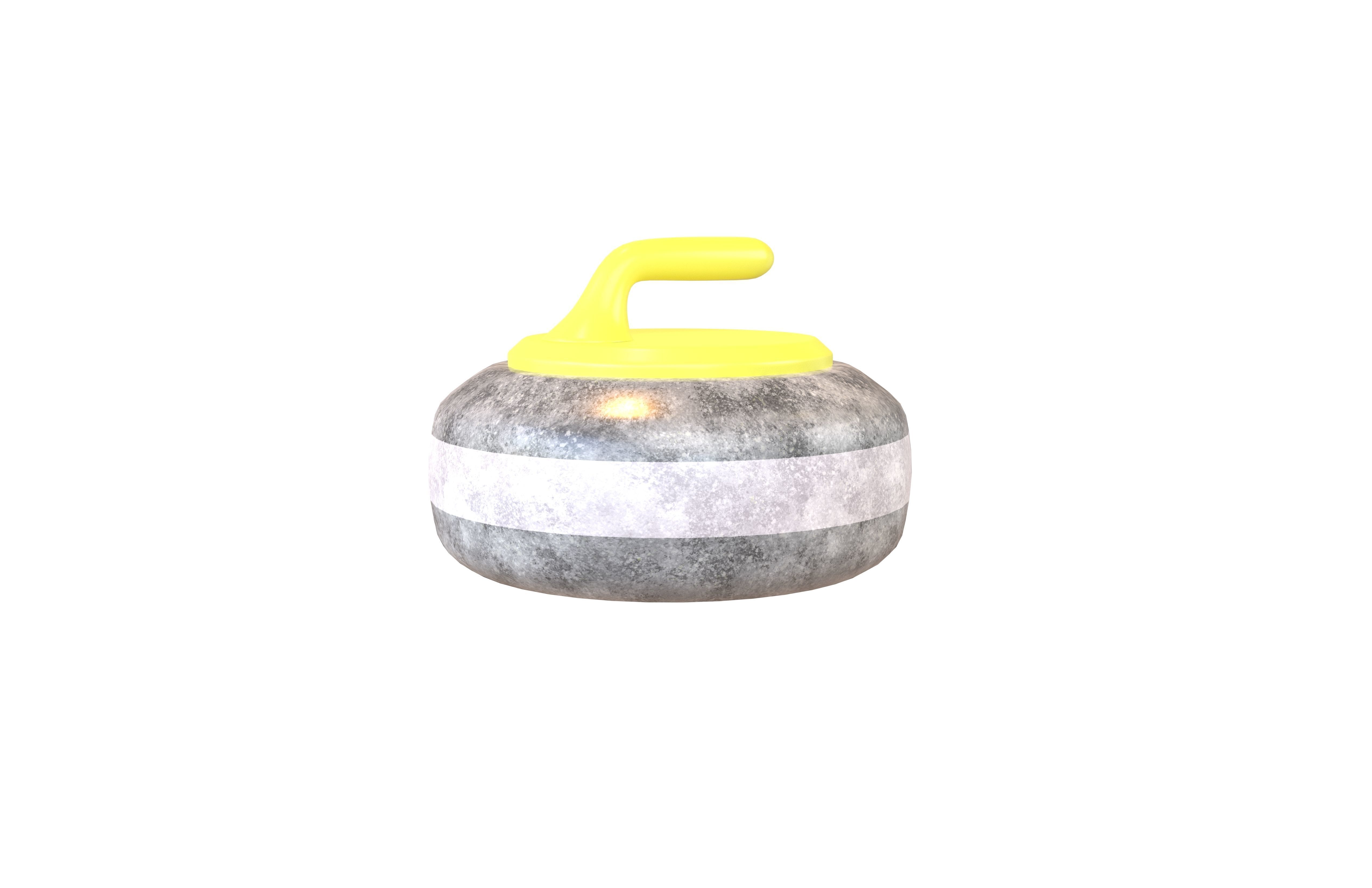 Curling Stone v1 001 Low-poly 3D model_4