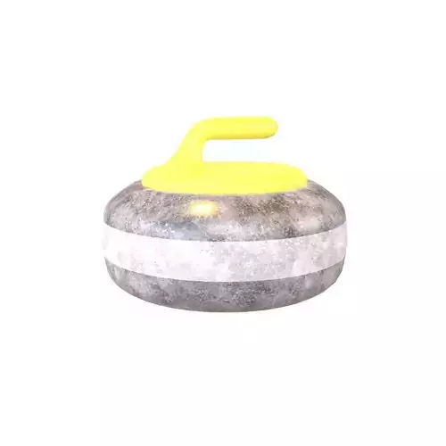 Curling Stone v1 001 Low-poly 3D model