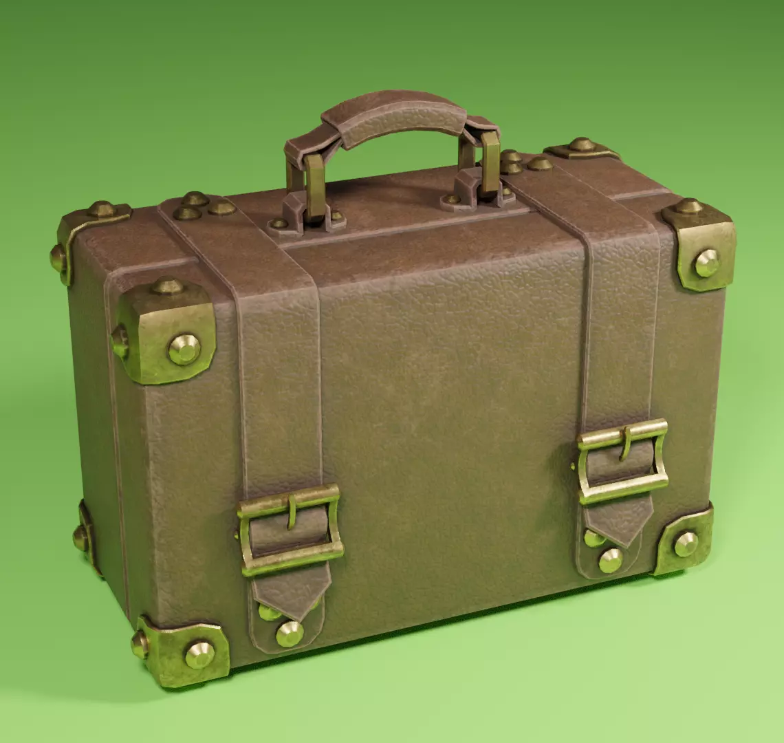 Suitcase R2 Free low-poly 3D model