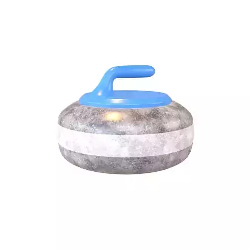Curling Stone v1 002 Low-poly 3D model Curling Stone v1 002 Low-poly 3D model