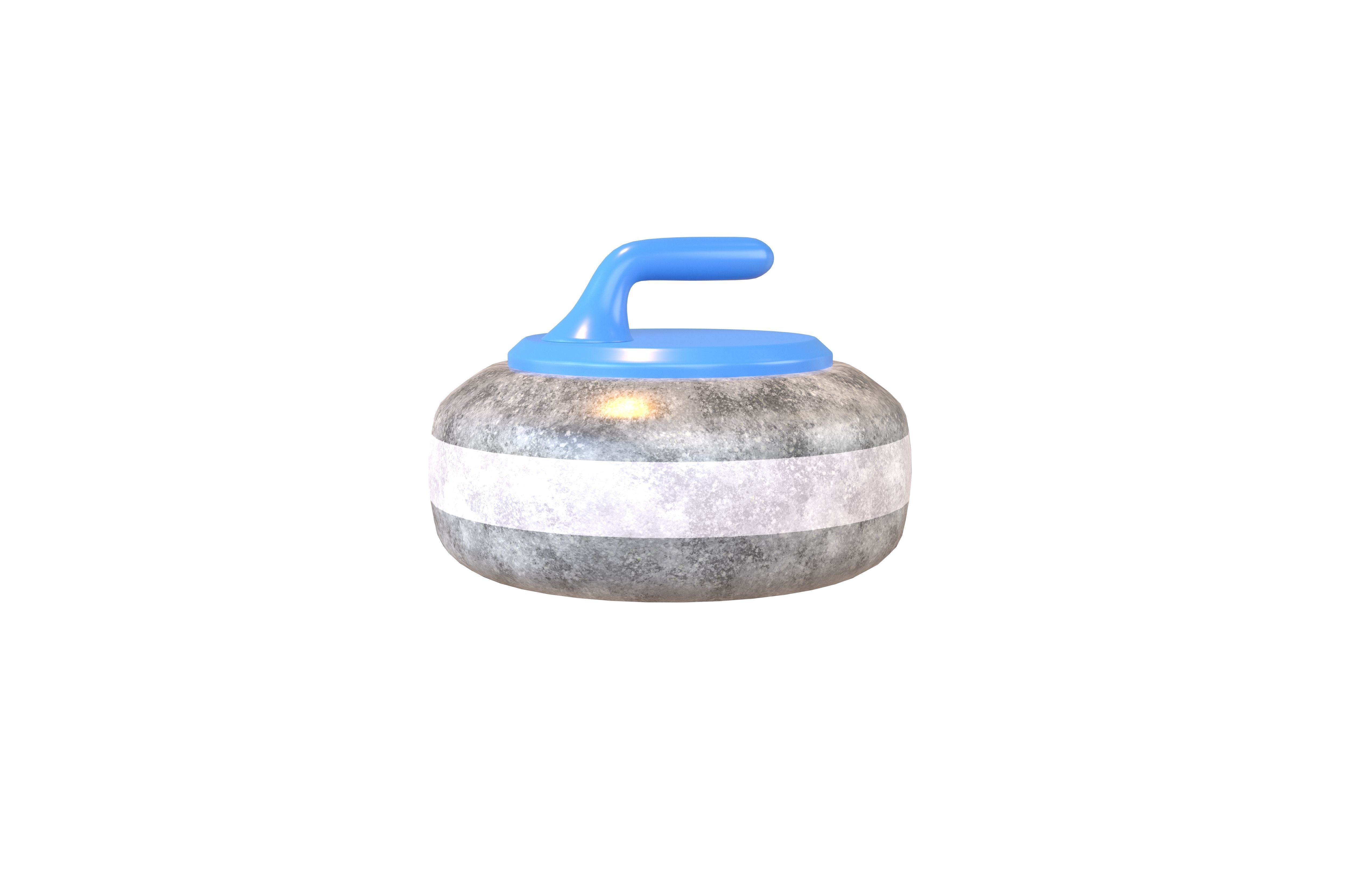 Curling Stone v1 002 Low-poly 3D model_4
