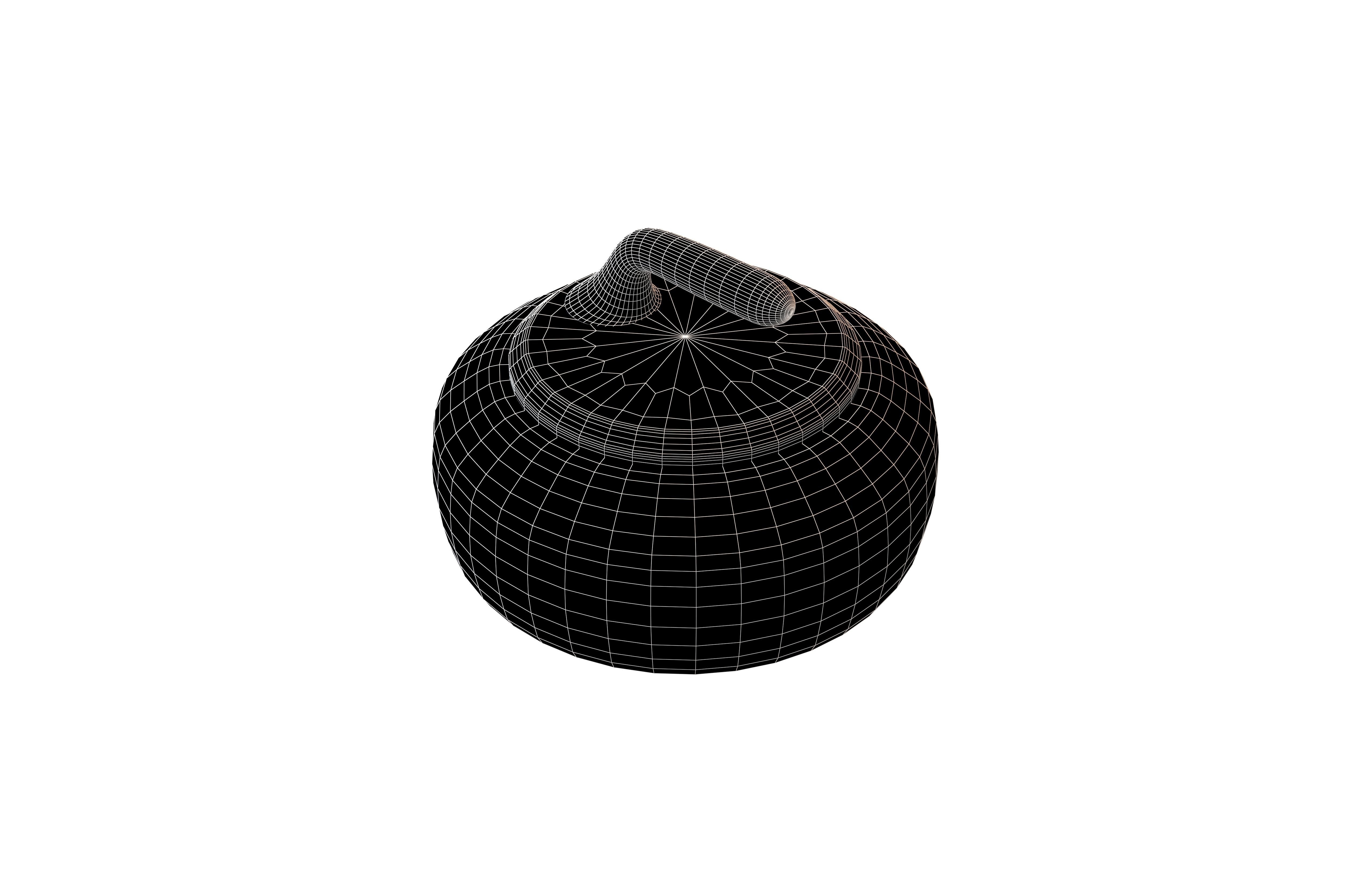 Curling Stone v1 002 Low-poly 3D model_6