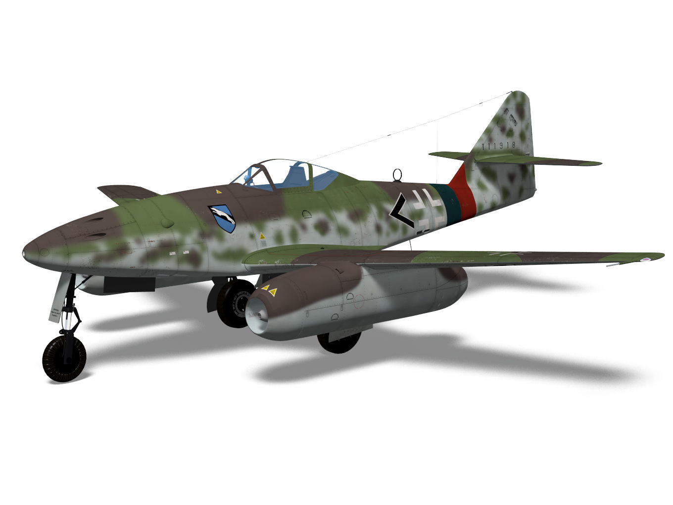 Messerschmitt Me 262 A-1a 3D model_1