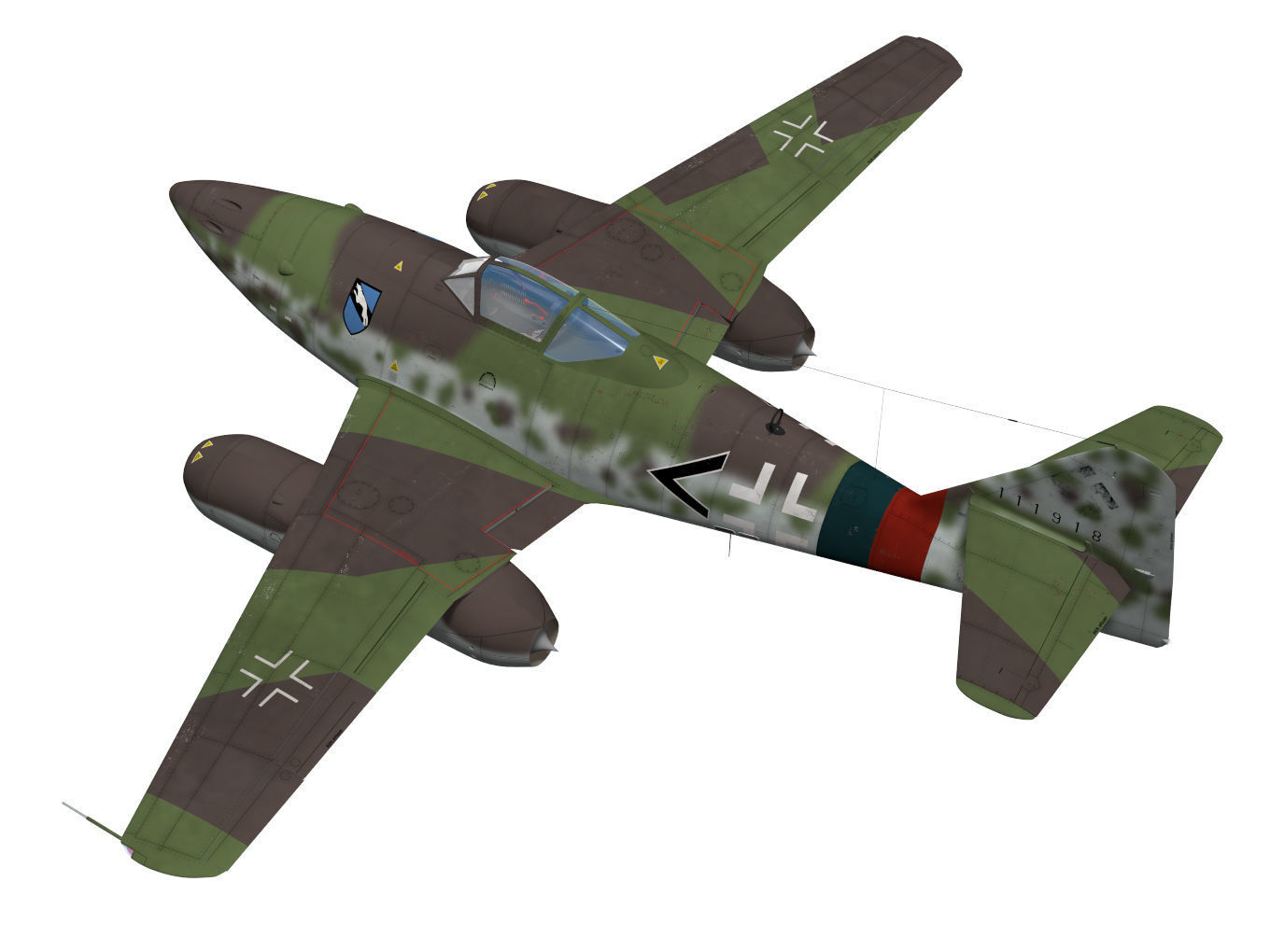 Messerschmitt Me 262 A-1a 3D model_2