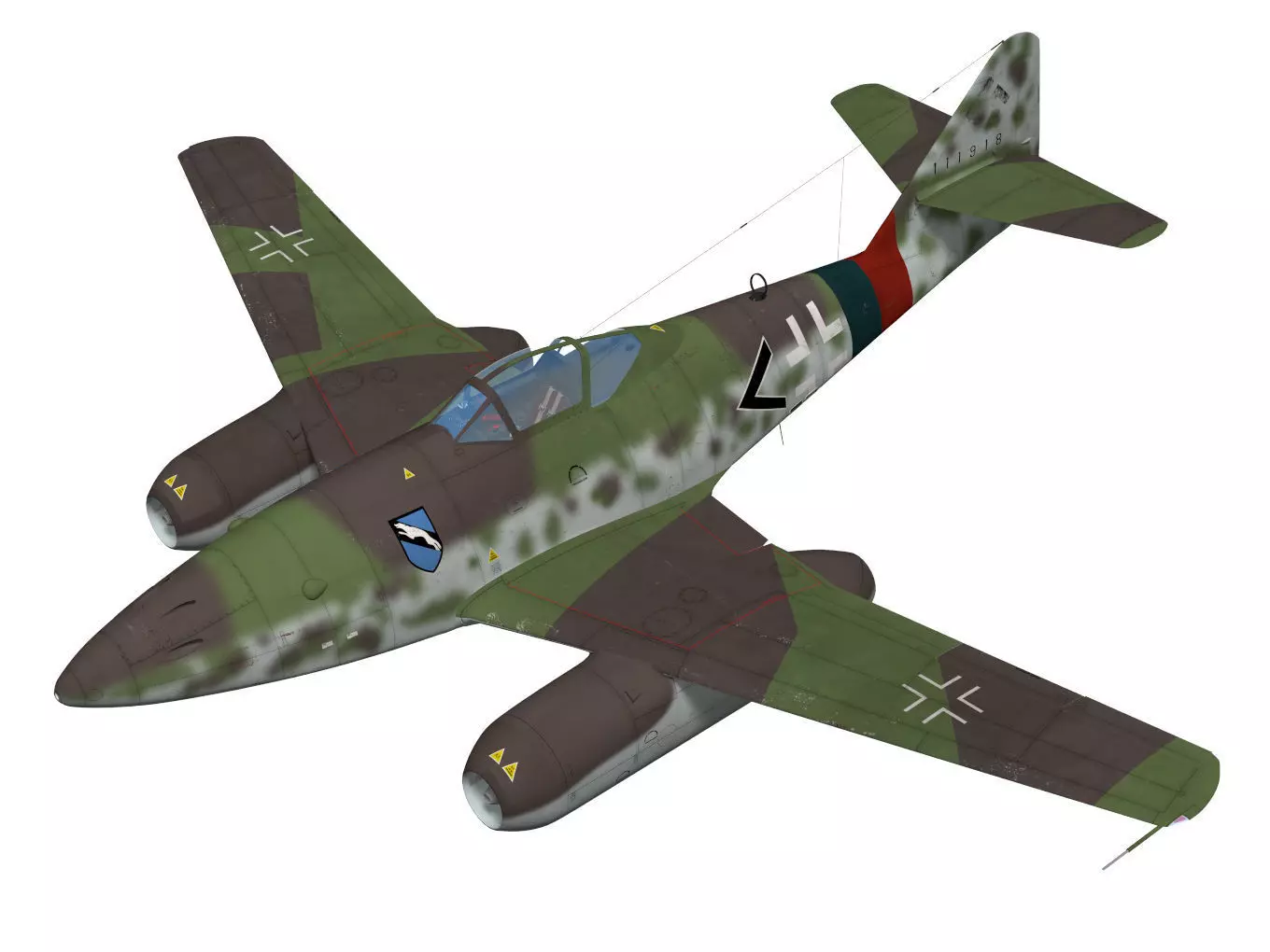 Messerschmitt Me 262 A-1a 3D model_0