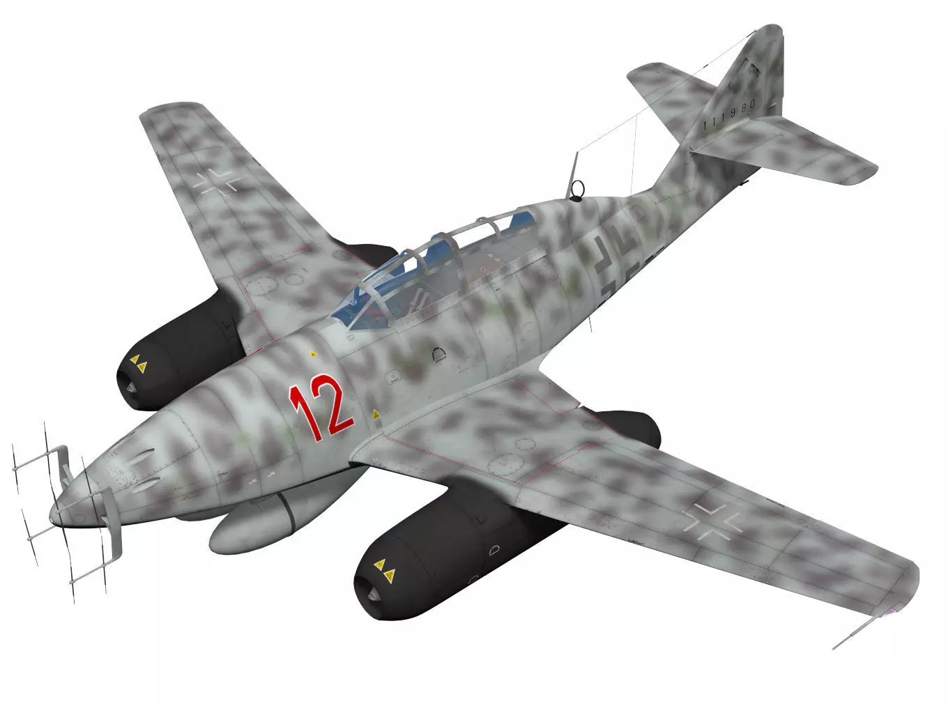 Messerschmitt Me 262 B1U1 3D model