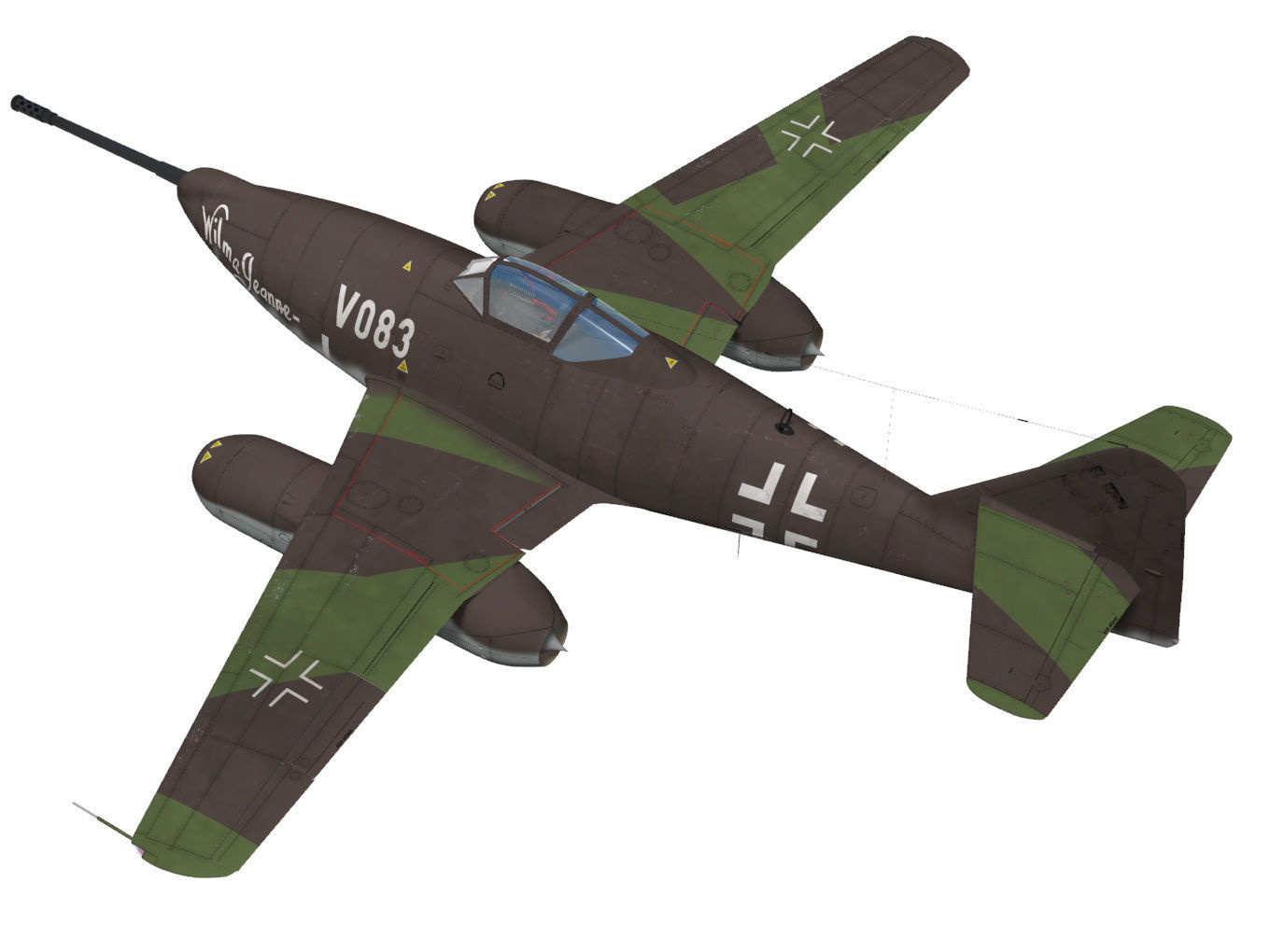 1:72 Messerschmitt Me 262 F-2b (P.1099) Pulkzerstörer, e