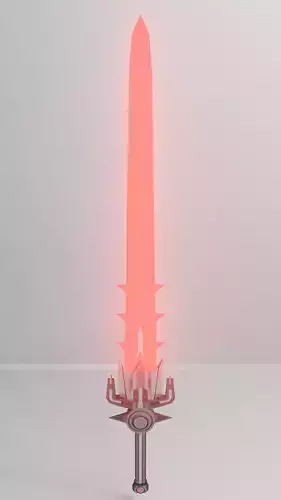 Sword with light Free low-poly 3D model