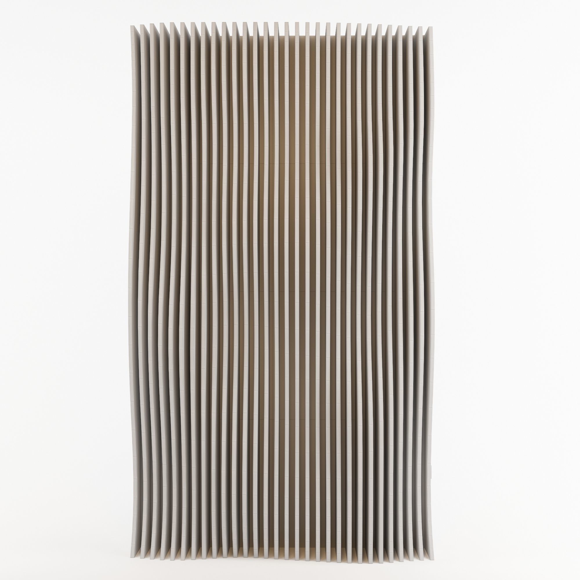 Parametric Wood Wall Panel Low-poly 3D model_5