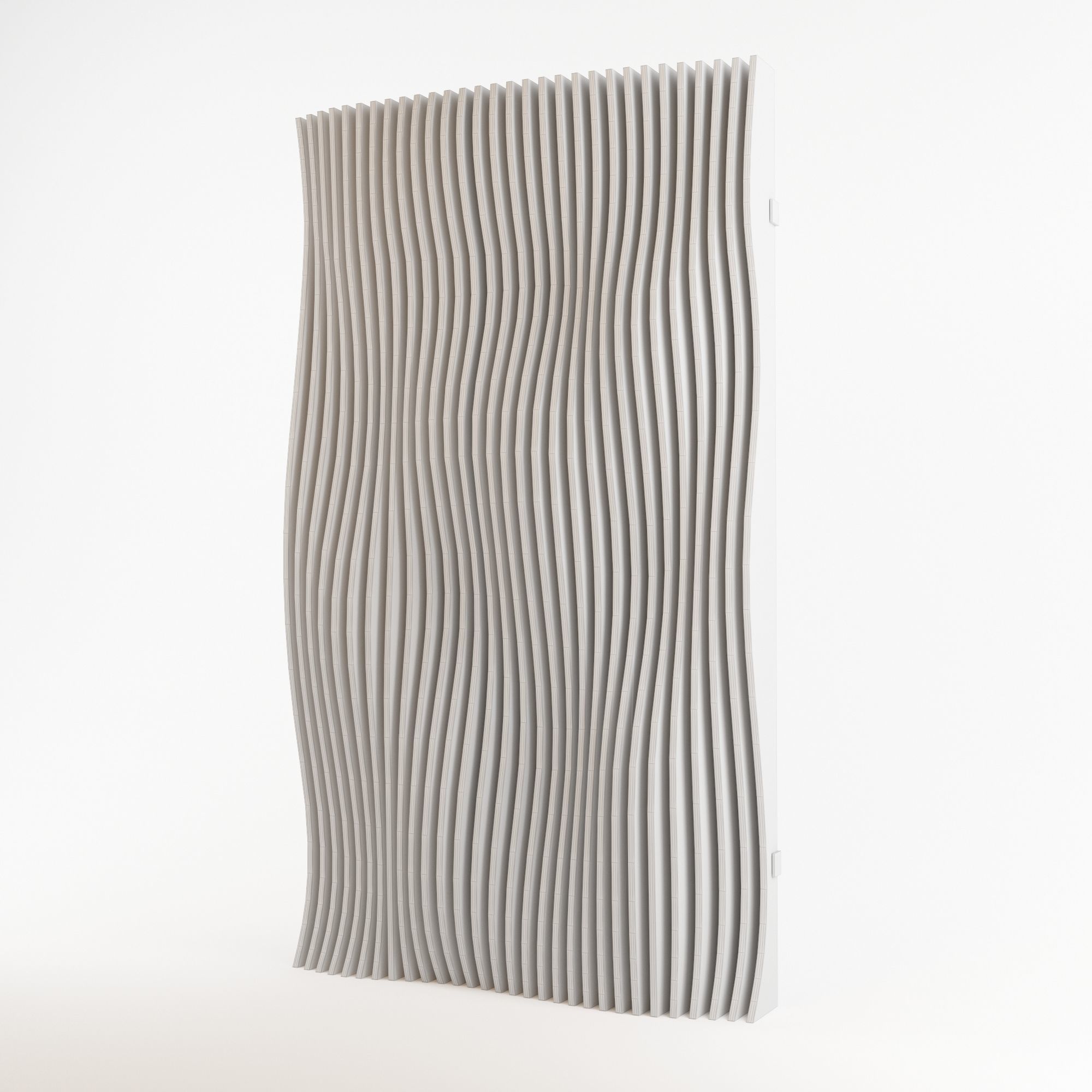 Parametric Wood Wall Panel Low-poly 3D model_4