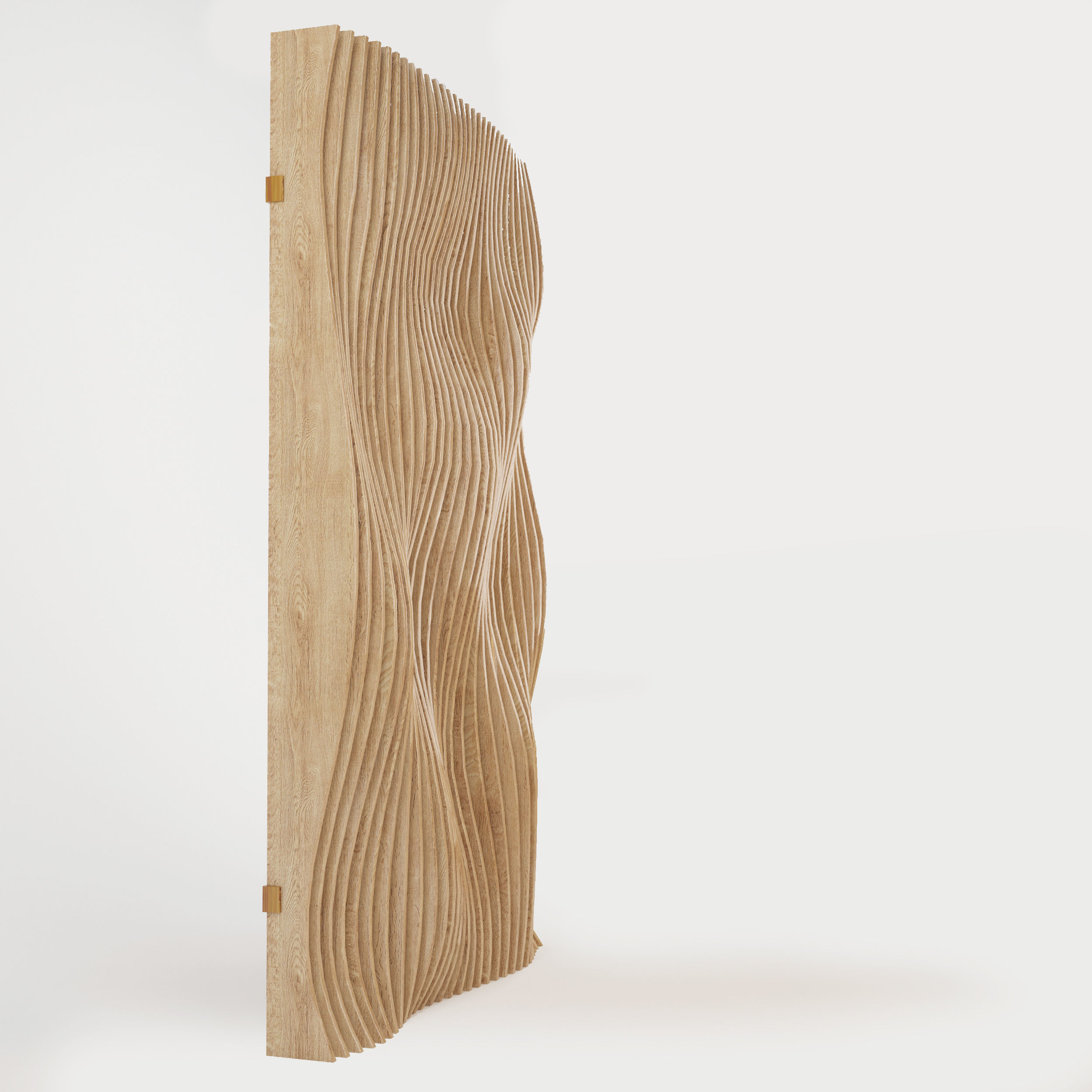 Parametric Wood Wall Panel Low-poly 3D model_1