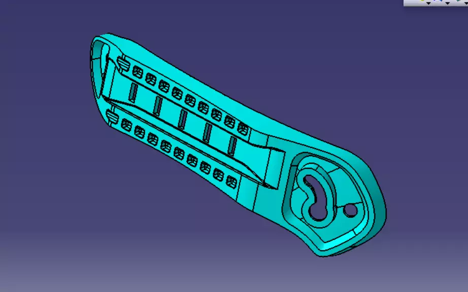Helmet guide rail 3D print model_0