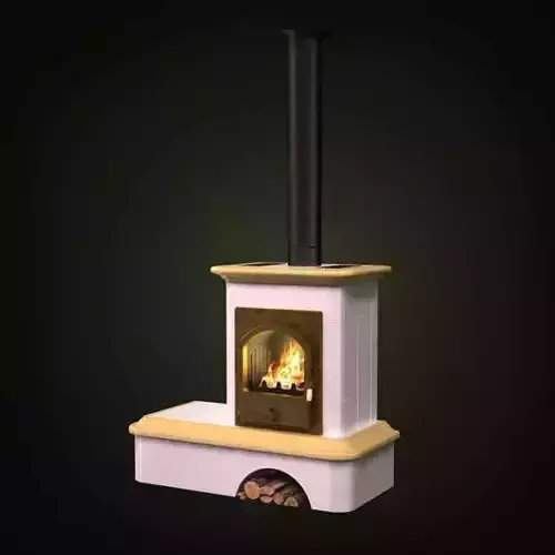 Modern White Fireplace
