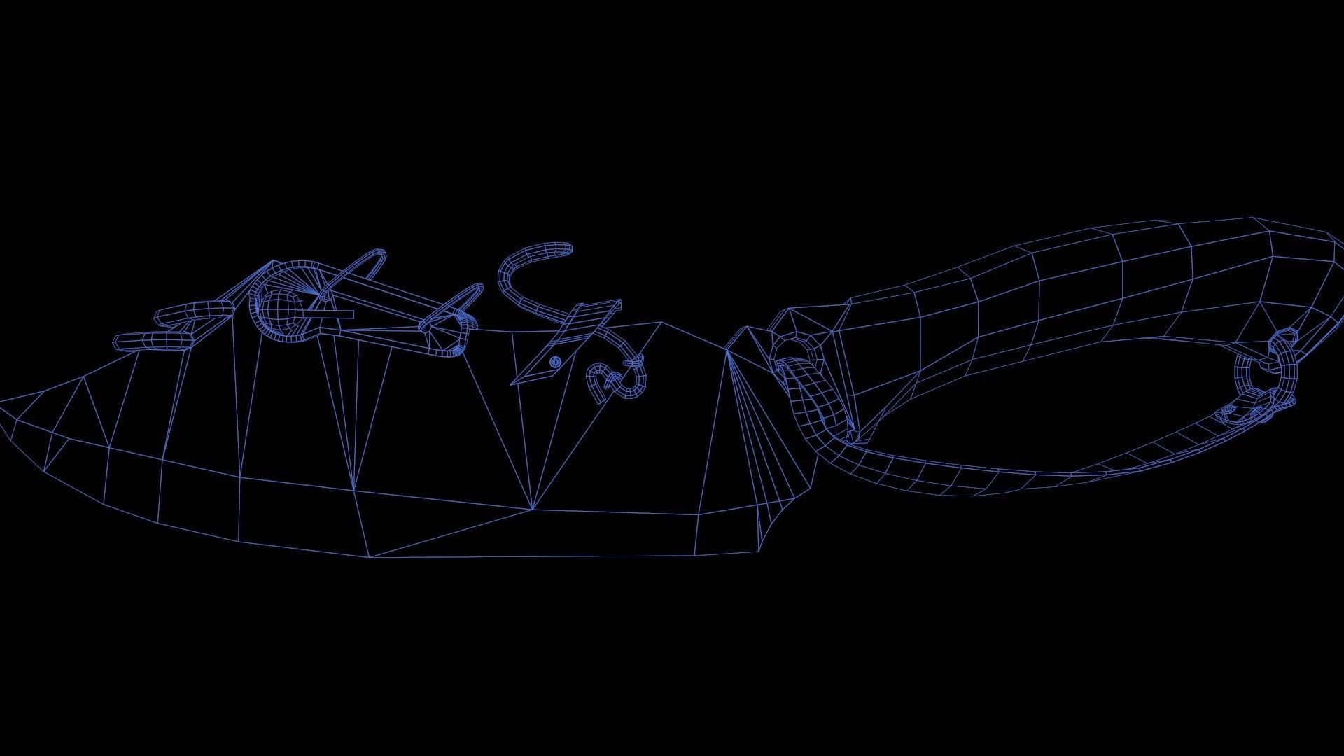 Butcher knife ready for gamedev Low-poly 3D model_12