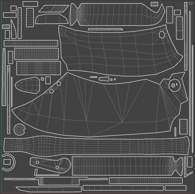 Butcher knife ready for gamedev Low-poly 3D model_16