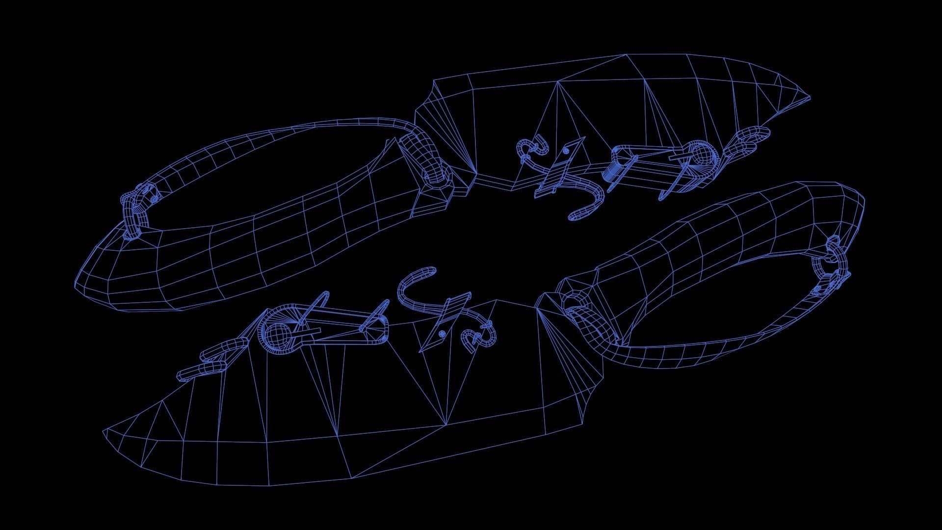 Butcher knife ready for gamedev Low-poly 3D model_13