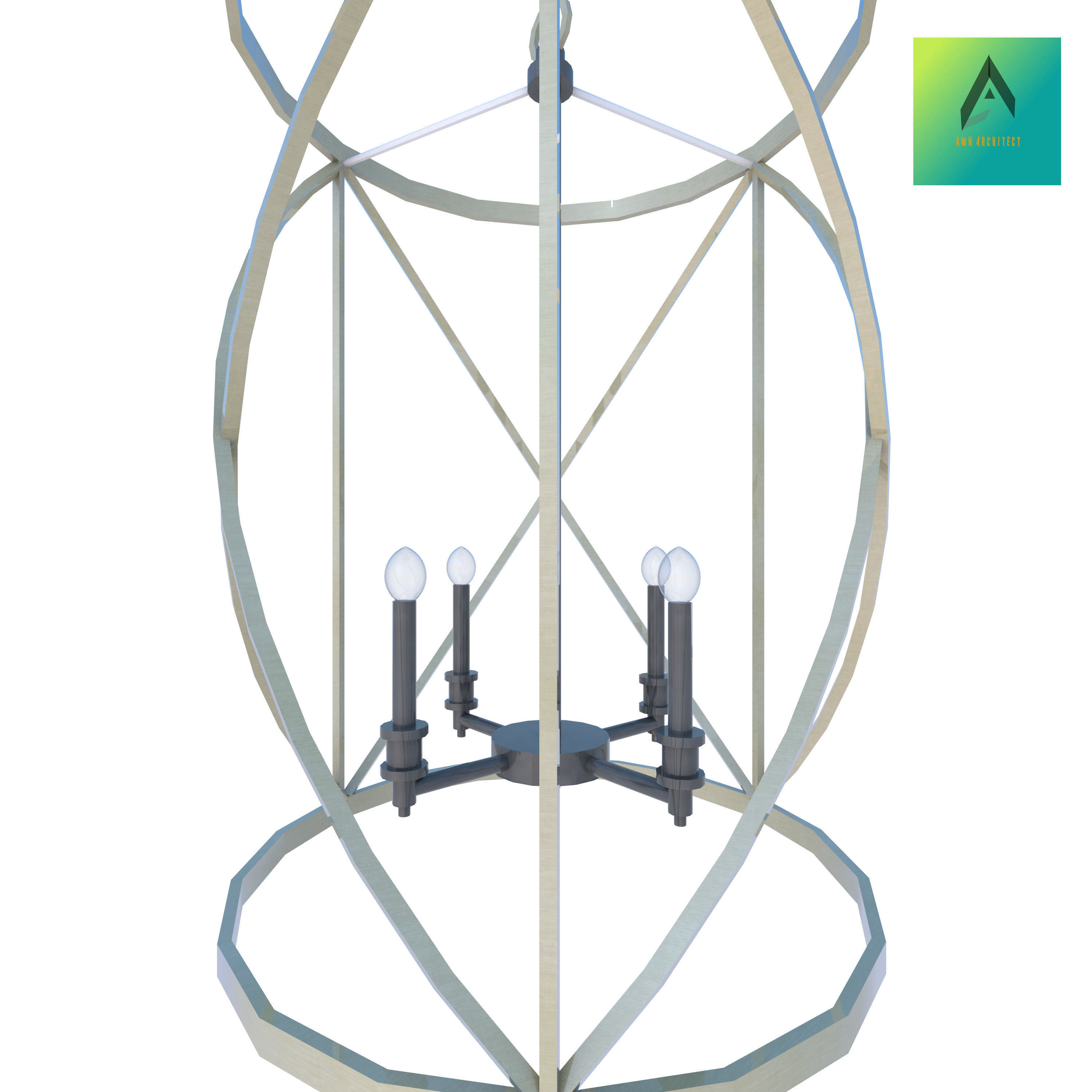 pendant lamp luster armani design  3D print model_1