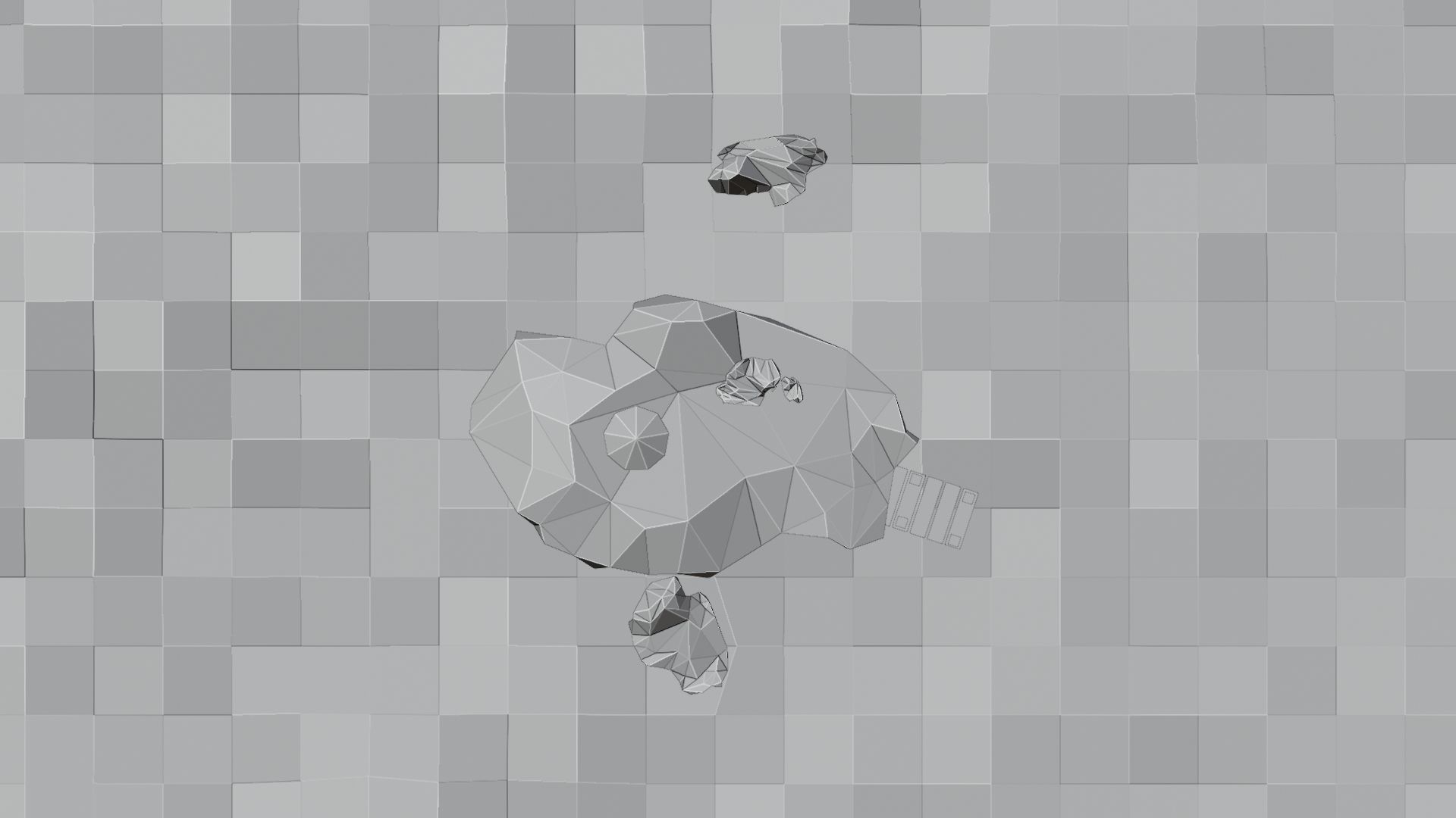 Low Poly Lighthouse island with Low-poly 3D model_5