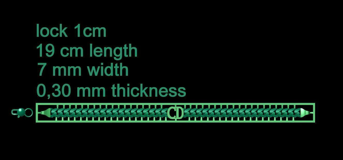 1 piece fusion chain is cast directly 3D print model 7mm  CD 3D print model_2