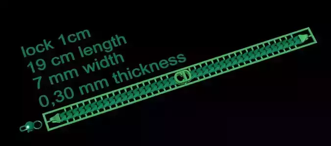 1 piece fusion chain is cast directly 3D print model 7mm  CD