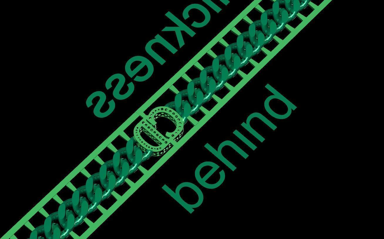 1 piece fusion chain is cast directly 3D print model 7mm  CD 3D print model_1